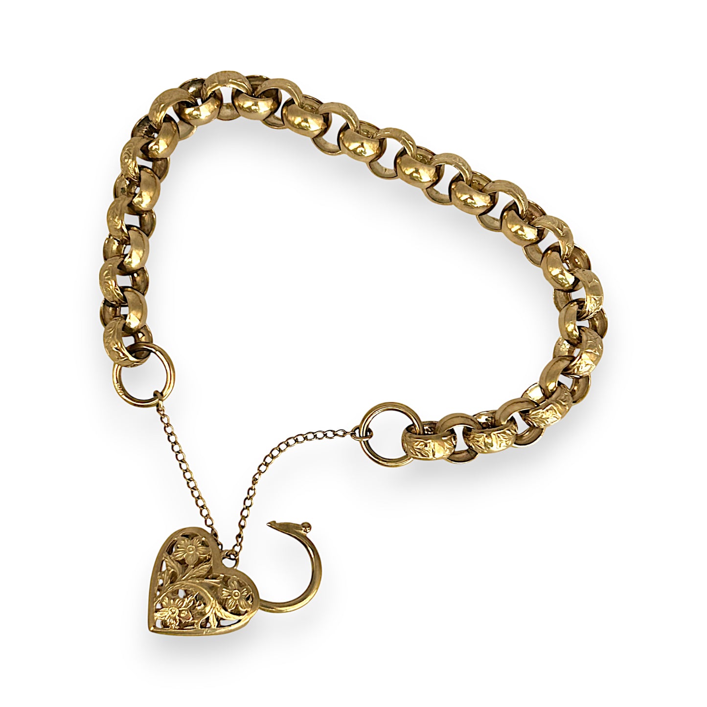 GOLD DEAL | FLASH SALE 9ct (9K) Gold Vintage Estate Day & Night Belcher Bracelet 21cm Valuation $5,900