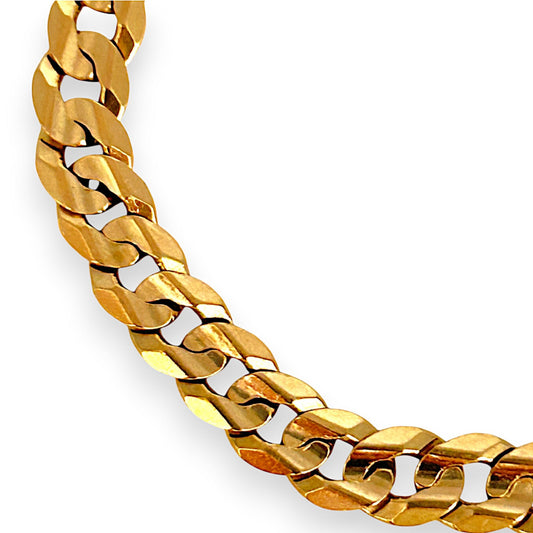 GOLD DEAL | 9ct (9K) Gold Urban Edge Round Curb Bracelet Length 22cm