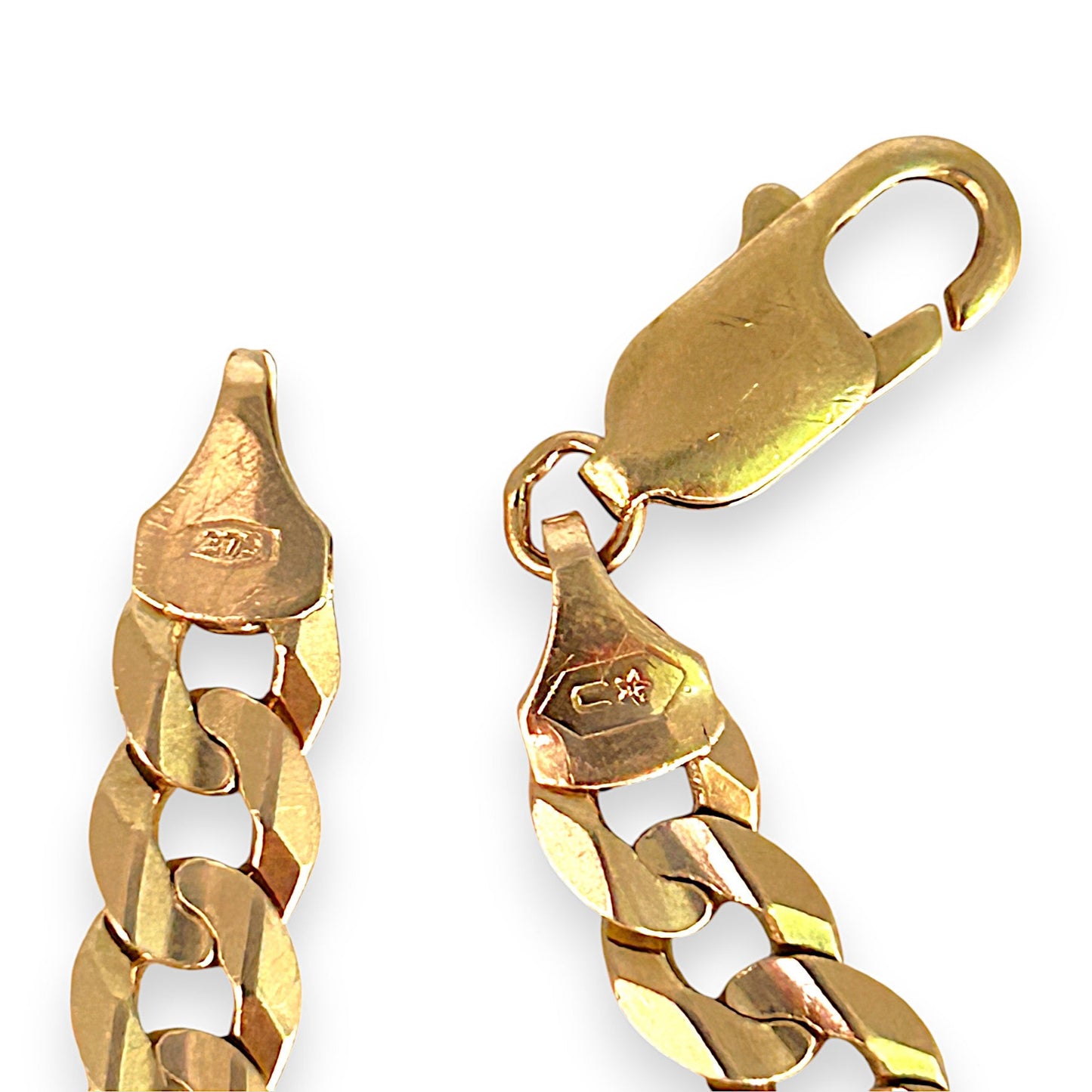 GOLD DEAL | 9ct (9K) Gold Urban Edge Round Curb Bracelet Length 22cm