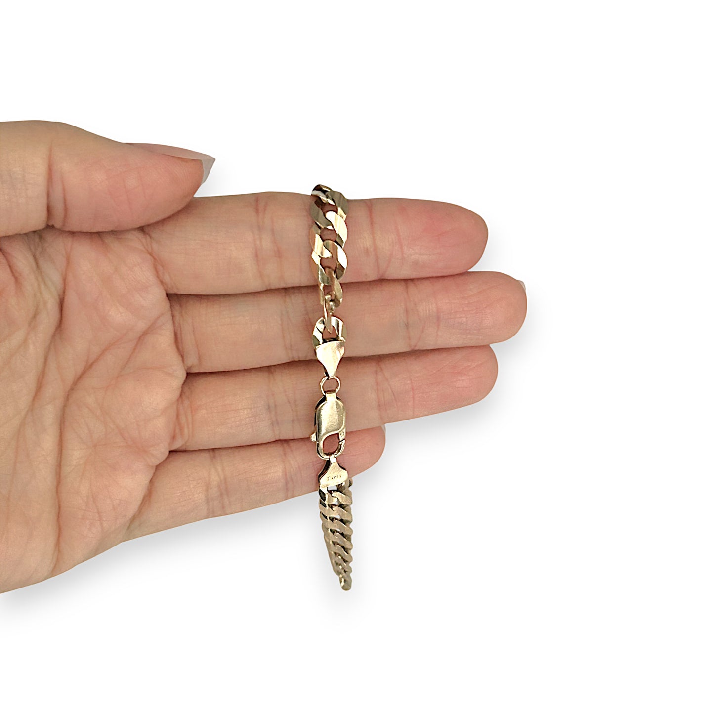 GOLD DEAL | 9ct (9K) Gold Urban Edge Round Curb Bracelet Length 22cm