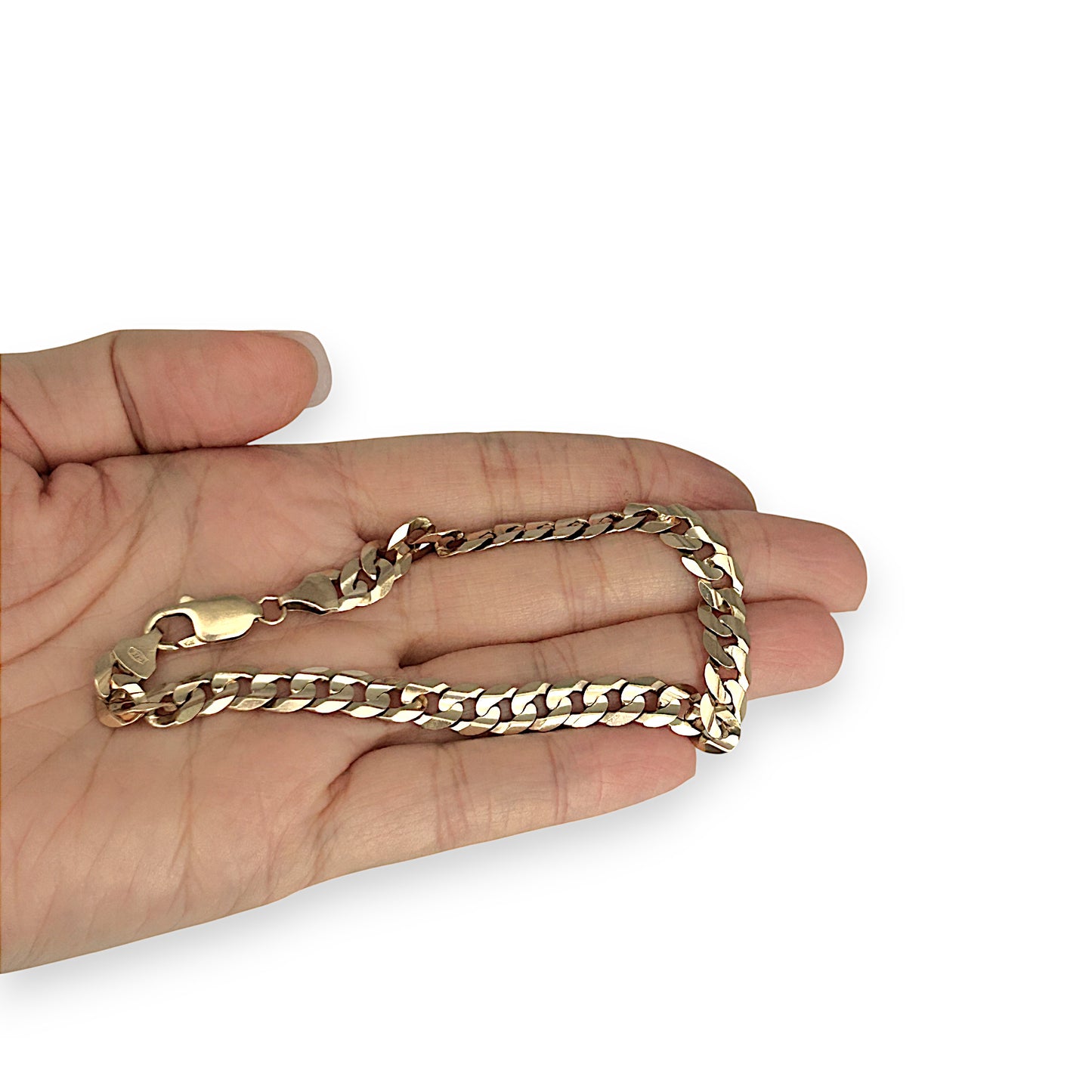 GOLD DEAL | 9ct (9K) Gold Urban Edge Round Curb Bracelet Length 22cm