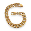GOLD DEAL | NZ 9ct (9K) Gold Masculine 10.9mm Curb Link Refurbished 45.41g Bracelet 21cm