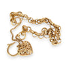 GOLD DEAL | 9ct Gold Refurbished Belcher 20cm Bracelet Heart Padlock