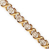 9ct Gold Diamond Cluster Hinged Bracelet Length 18.5cm Valuation $5,800. R # 735