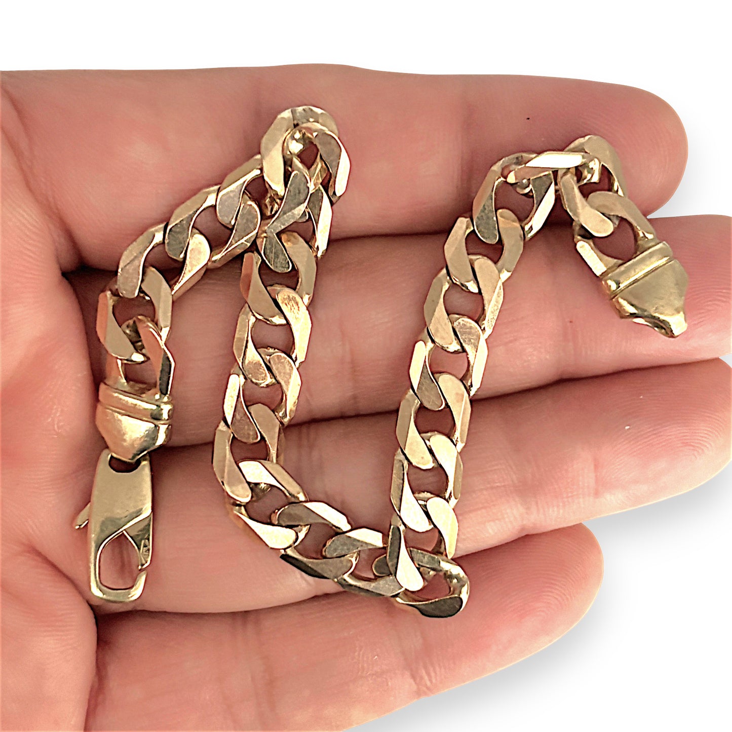 GOLD DEAL | 9ct (9K) Gold Rugged Luxury Curb Link Bracelet 20cm