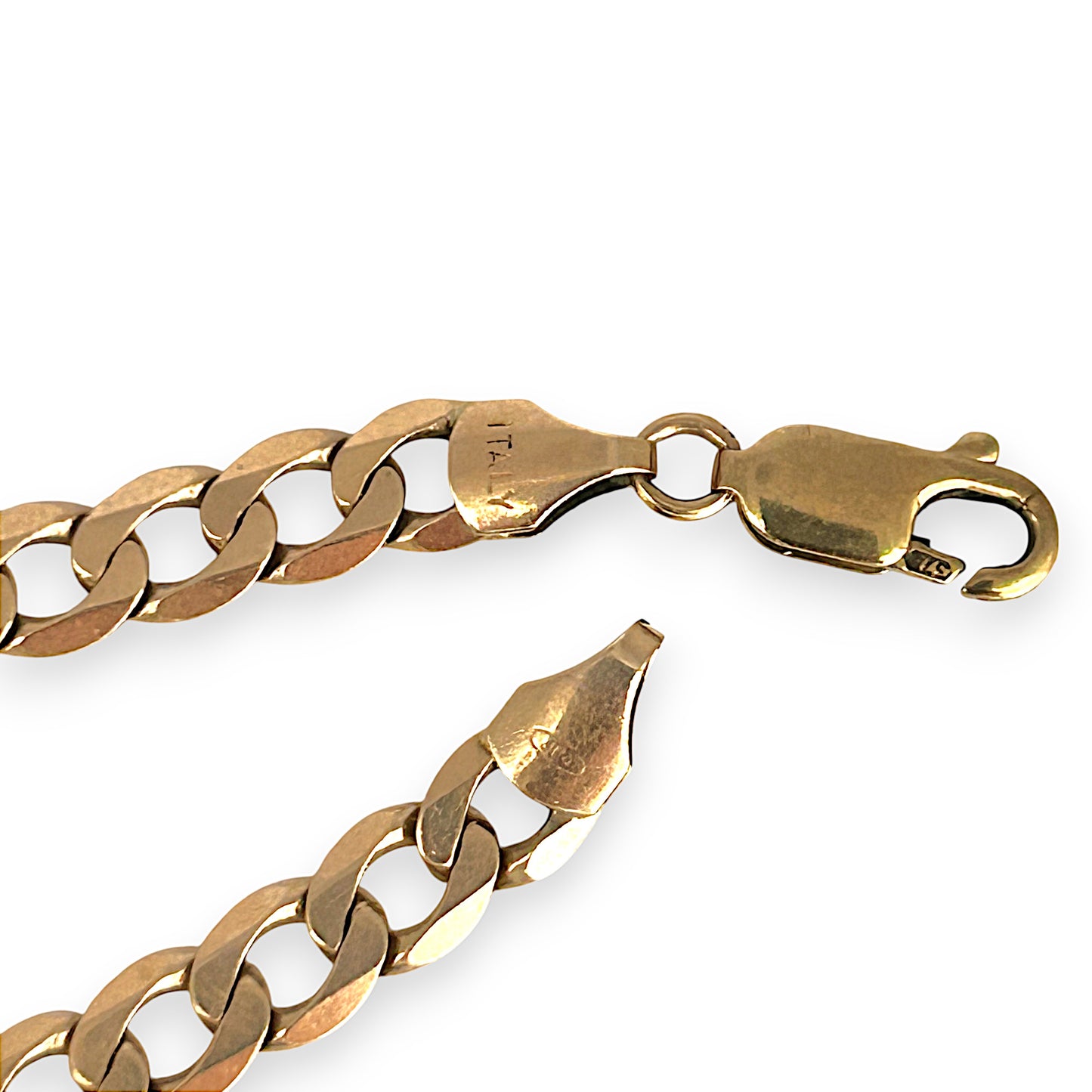 GOLD DEAL | FLASH SALE 9ct (9K) Gold Smooth Curb Link Bracelet Length 22cm
