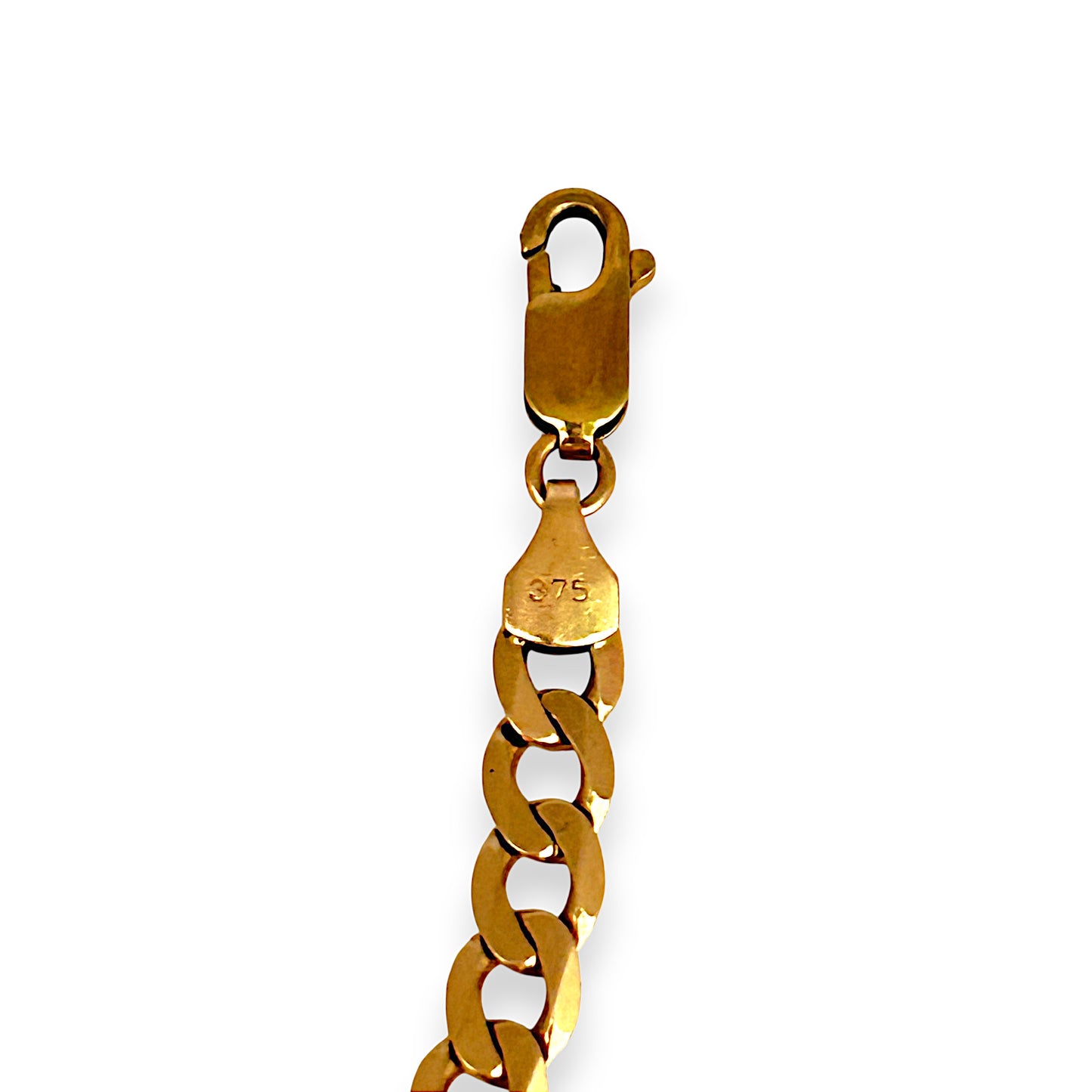 GOLD DEAL | FLASH SALE 9ct (9K) Gold Smooth Curb Link Bracelet Length 22cm