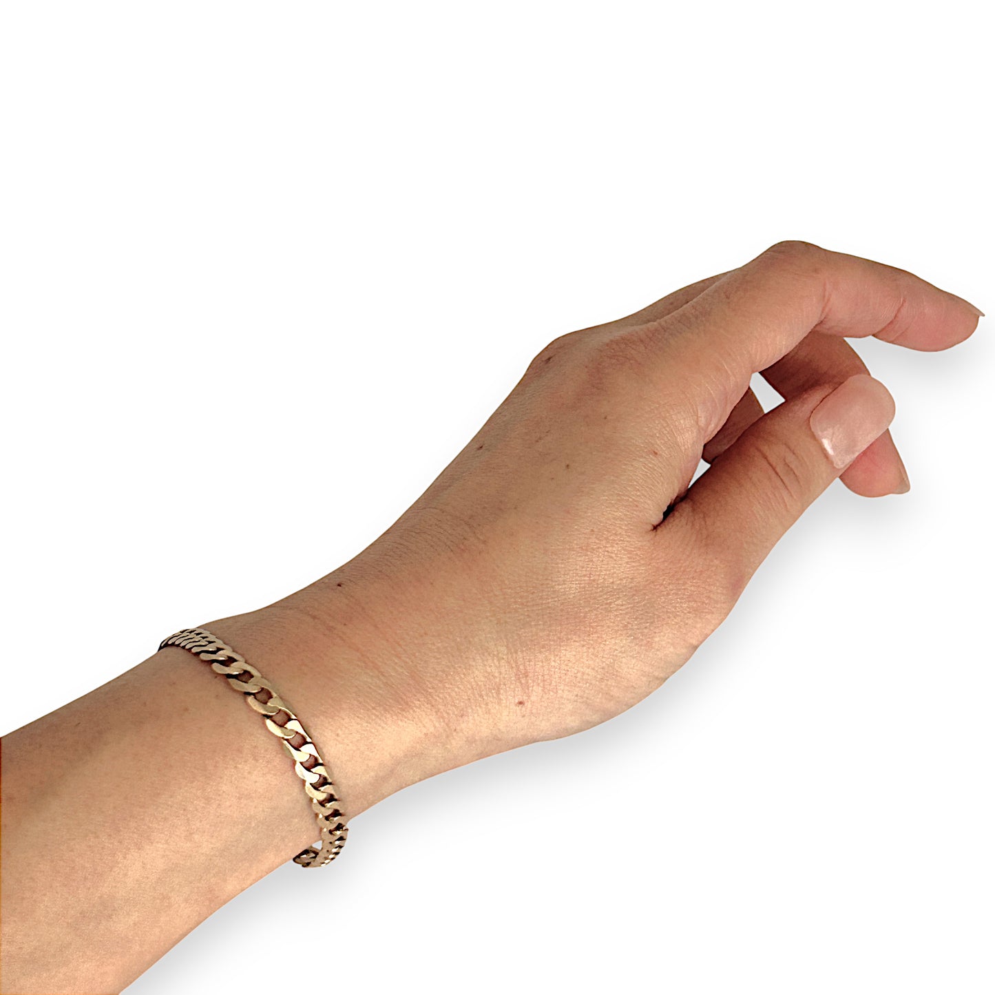 GOLD DEAL | FLASH SALE 9ct (9K) Gold Smooth Curb Link Bracelet Length 22cm