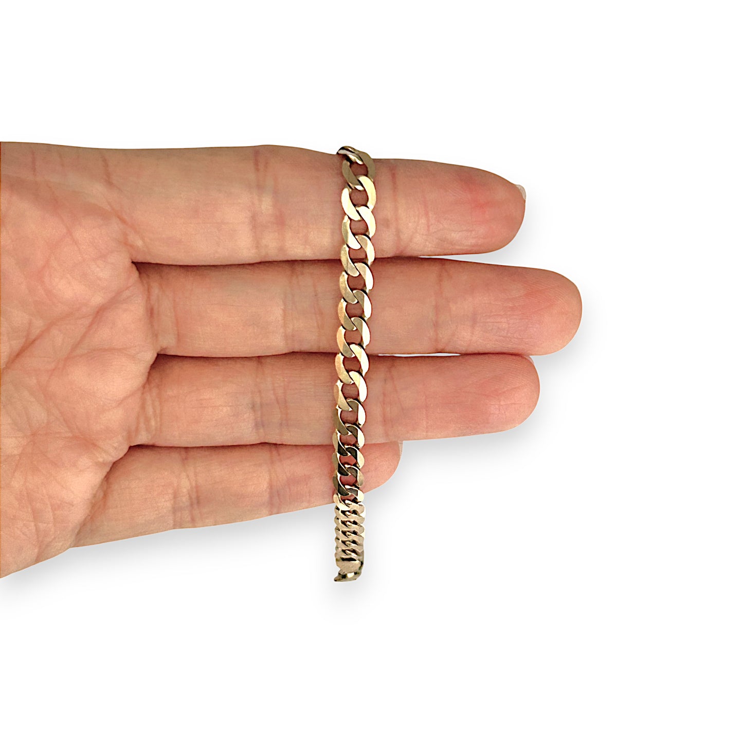 GOLD DEAL | FLASH SALE 9ct (9K) Gold Smooth Curb Link Bracelet Length 22cm