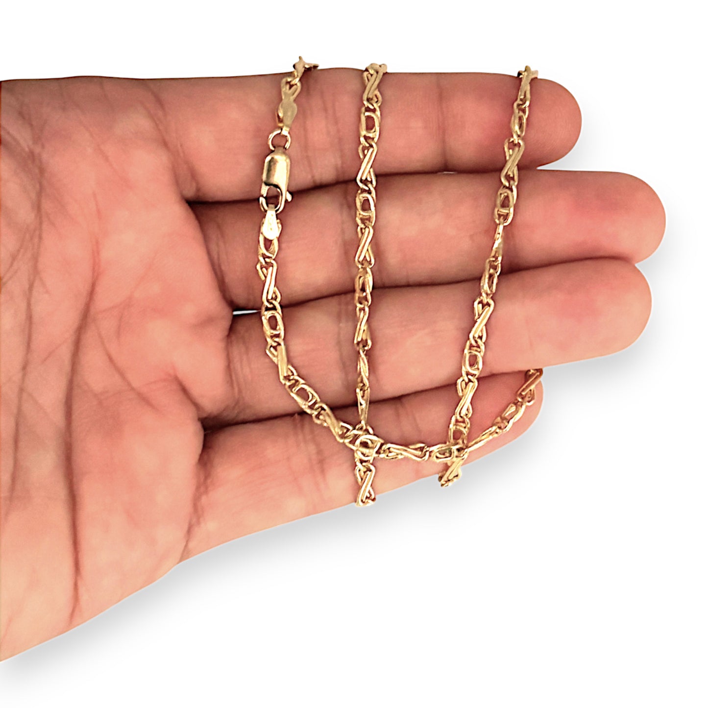 GOLD DEAL | 18ct (18K) Gold 50cm Infinity Twist Link Chain