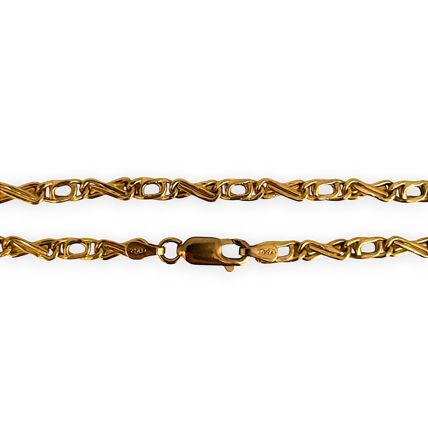 GOLD DEAL | 18ct (18K) Gold 50cm Infinity Twist Link Chain