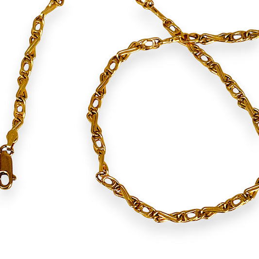 GOLD DEAL | 18ct (18K) Gold 50cm Infinity Twist Link Chain