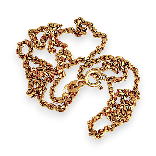 GOLD DEAL | 18ct (18K) Gold 40cm Striking Chopin Chain