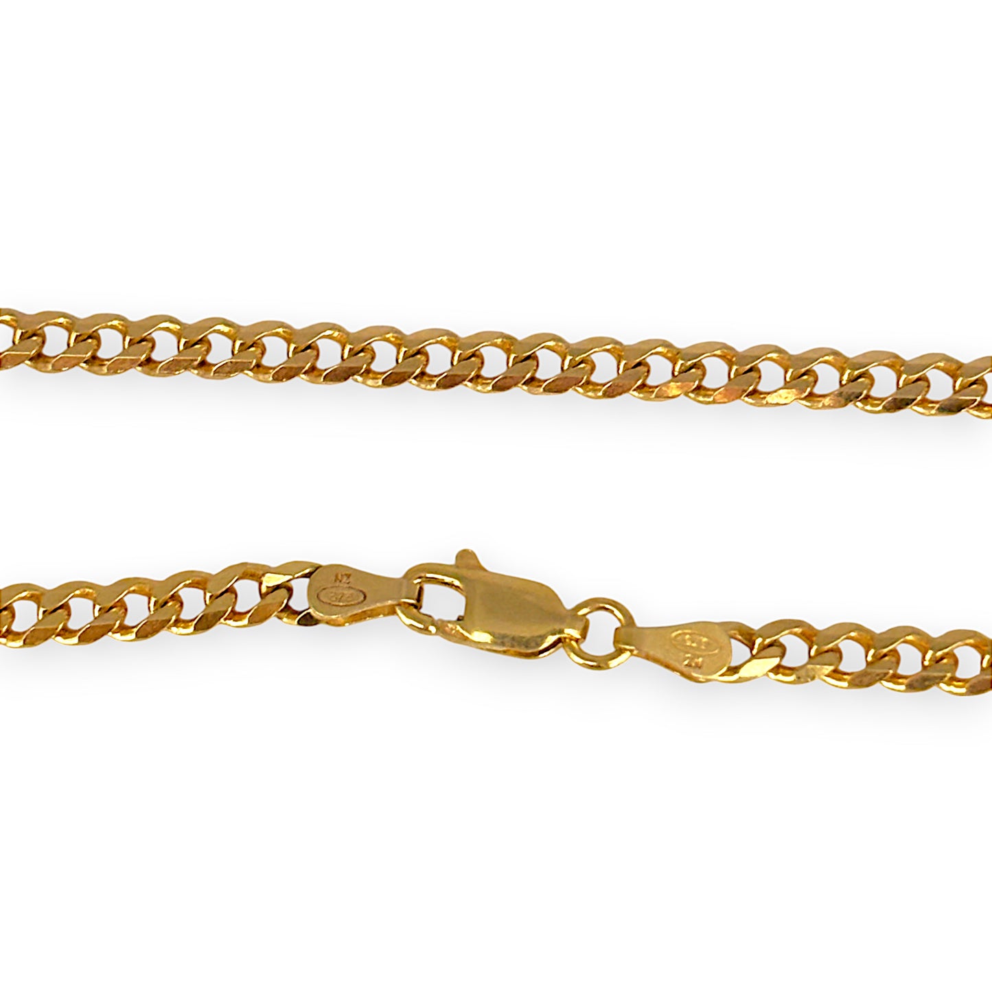 GOLD DEAL | FLASH SALE 9ct (9K) Gold NZ Refurbished 60cm Angled-Cut Curb Chain