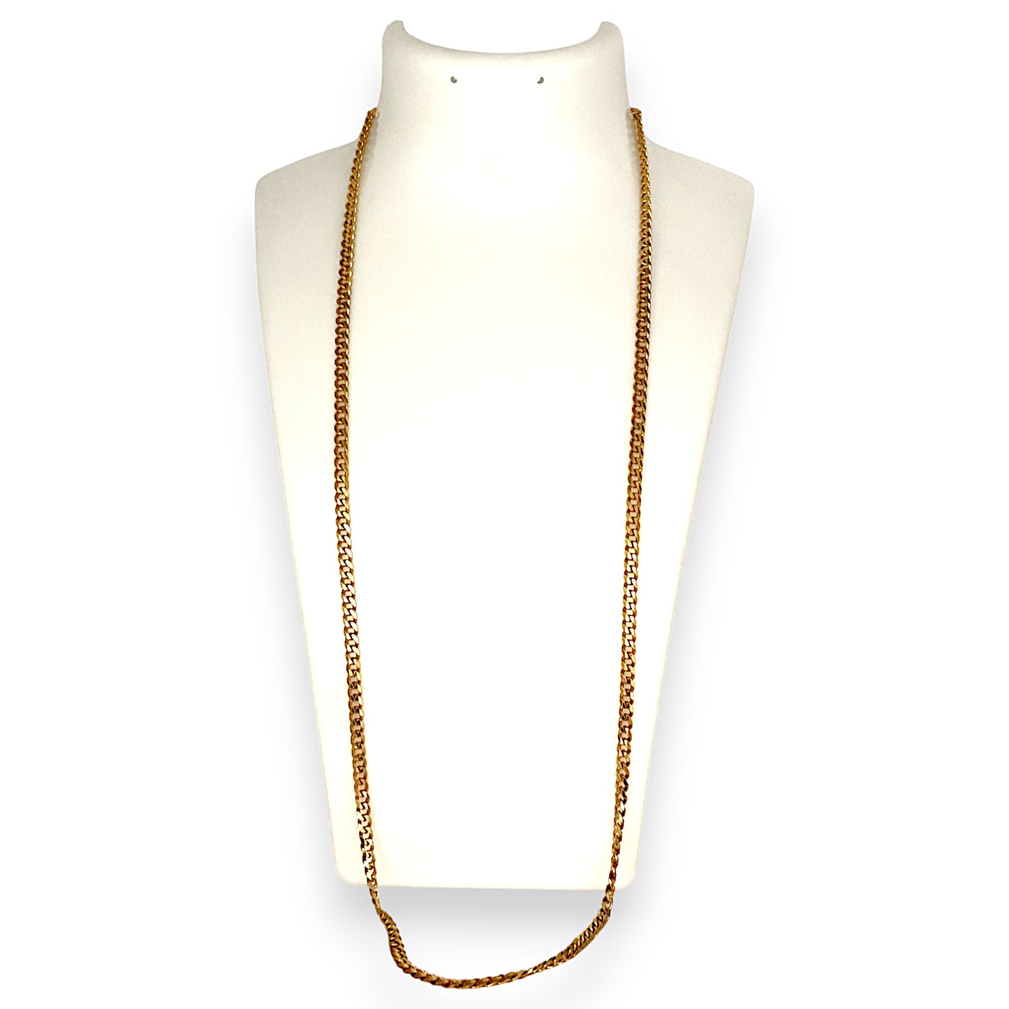 GOLD DEAL | FLASH SALE 9ct (9K) Gold NZ Refurbished 60cm Angled-Cut Curb Chain