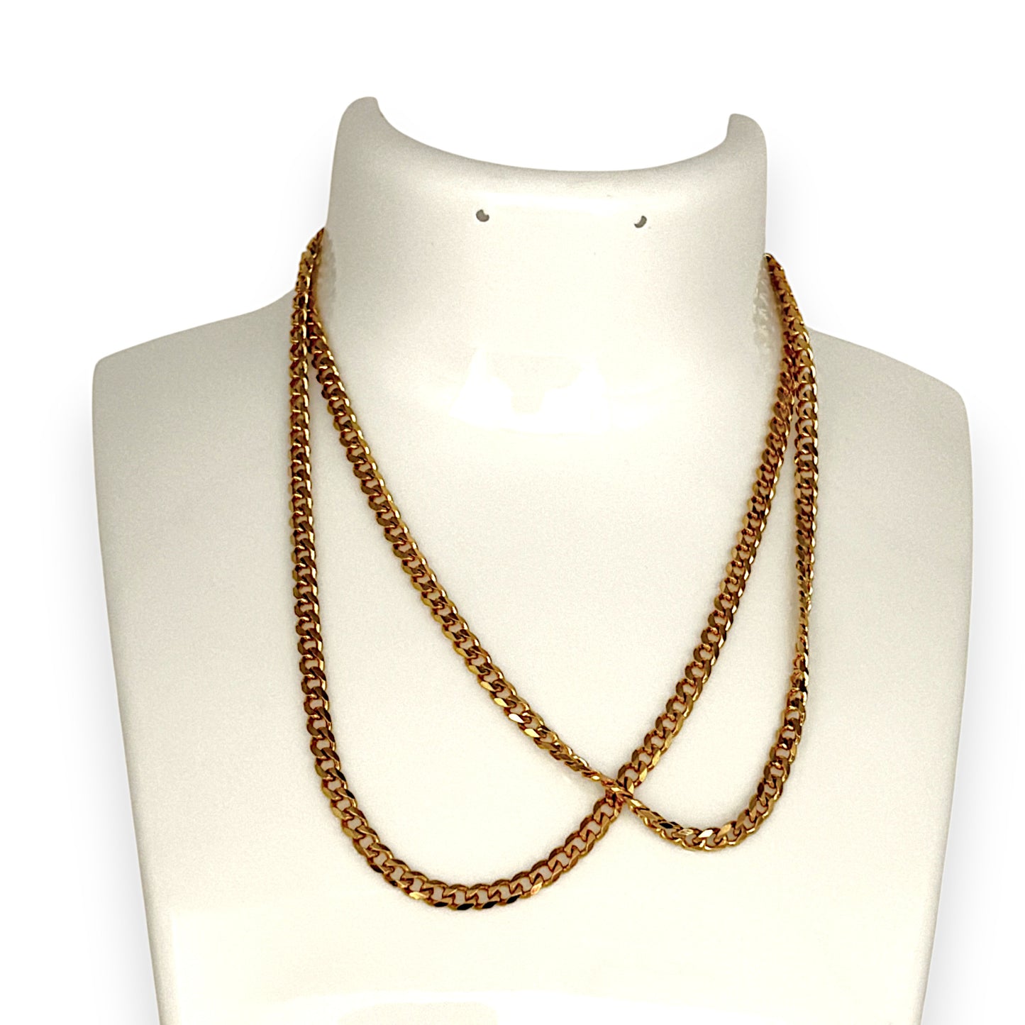 GOLD DEAL | FLASH SALE 9ct (9K) Gold NZ Refurbished 60cm Angled-Cut Curb Chain