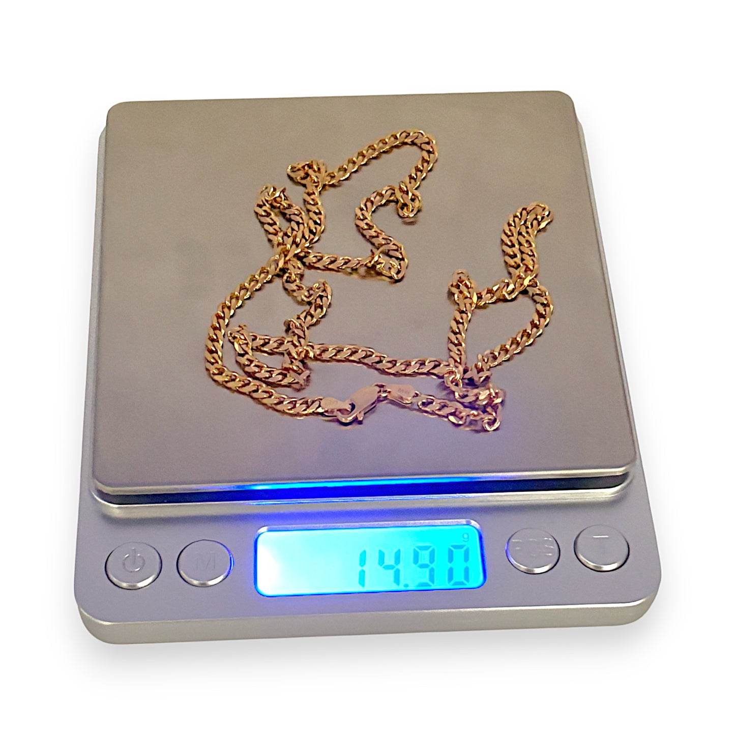 GOLD DEAL | FLASH SALE 9ct (9K) Gold NZ Refurbished 60cm Angled-Cut Curb Chain