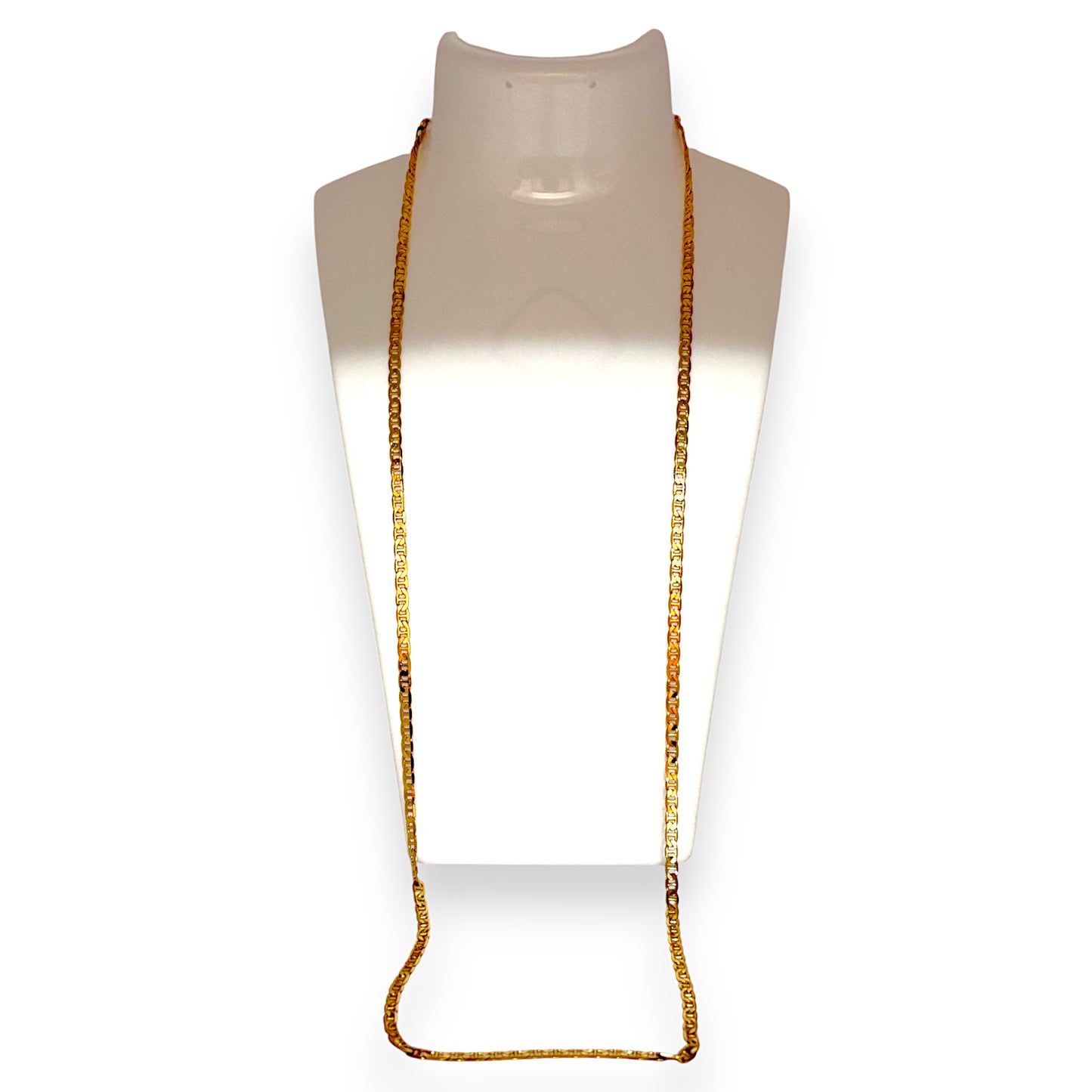 GOLD DEAL | 9ct Gold Flat Mariner Solid Chain Length 70cm