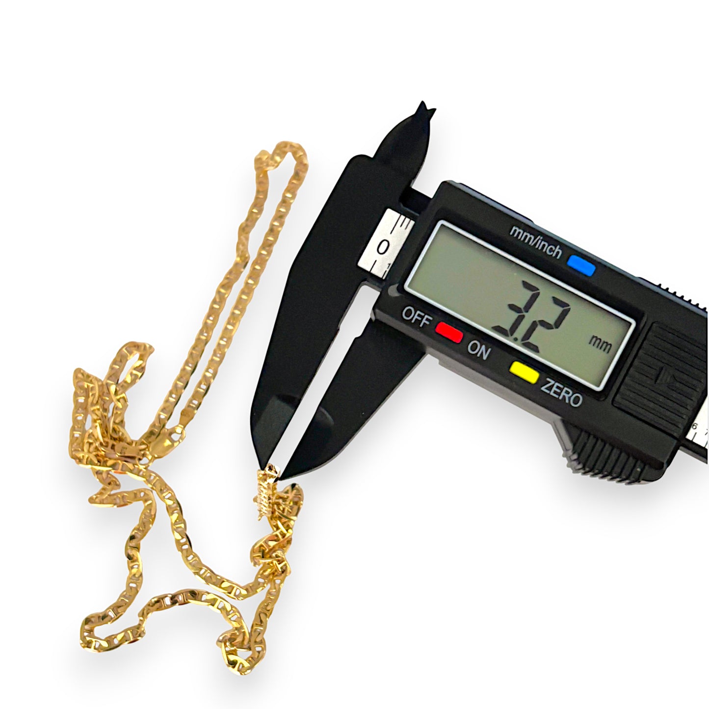 GOLD DEAL | 9ct Gold Flat Mariner Solid Chain Length 70cm