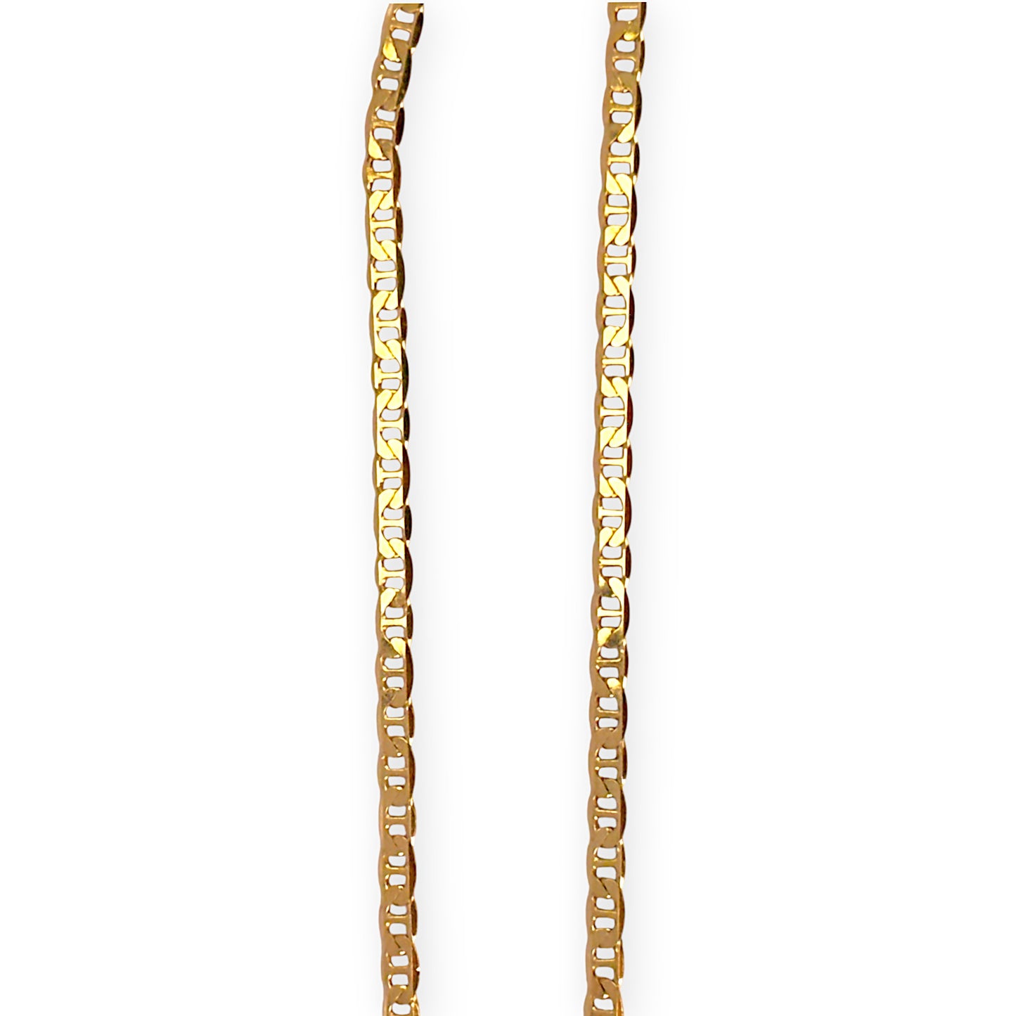 GOLD DEAL | 9ct Gold Flat Mariner Solid Chain Length 70cm