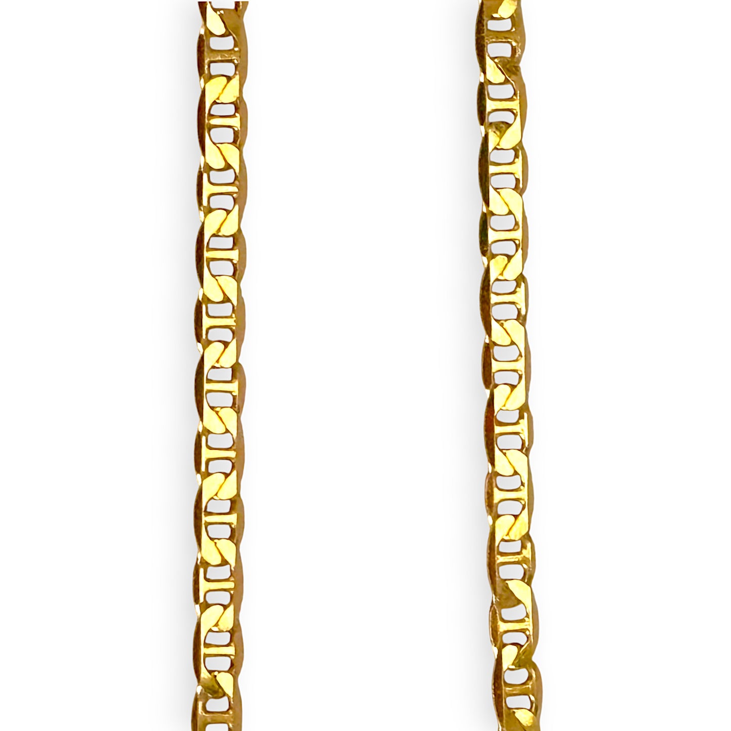 GOLD DEAL | 9ct Gold Flat Mariner Solid Chain Length 70cm