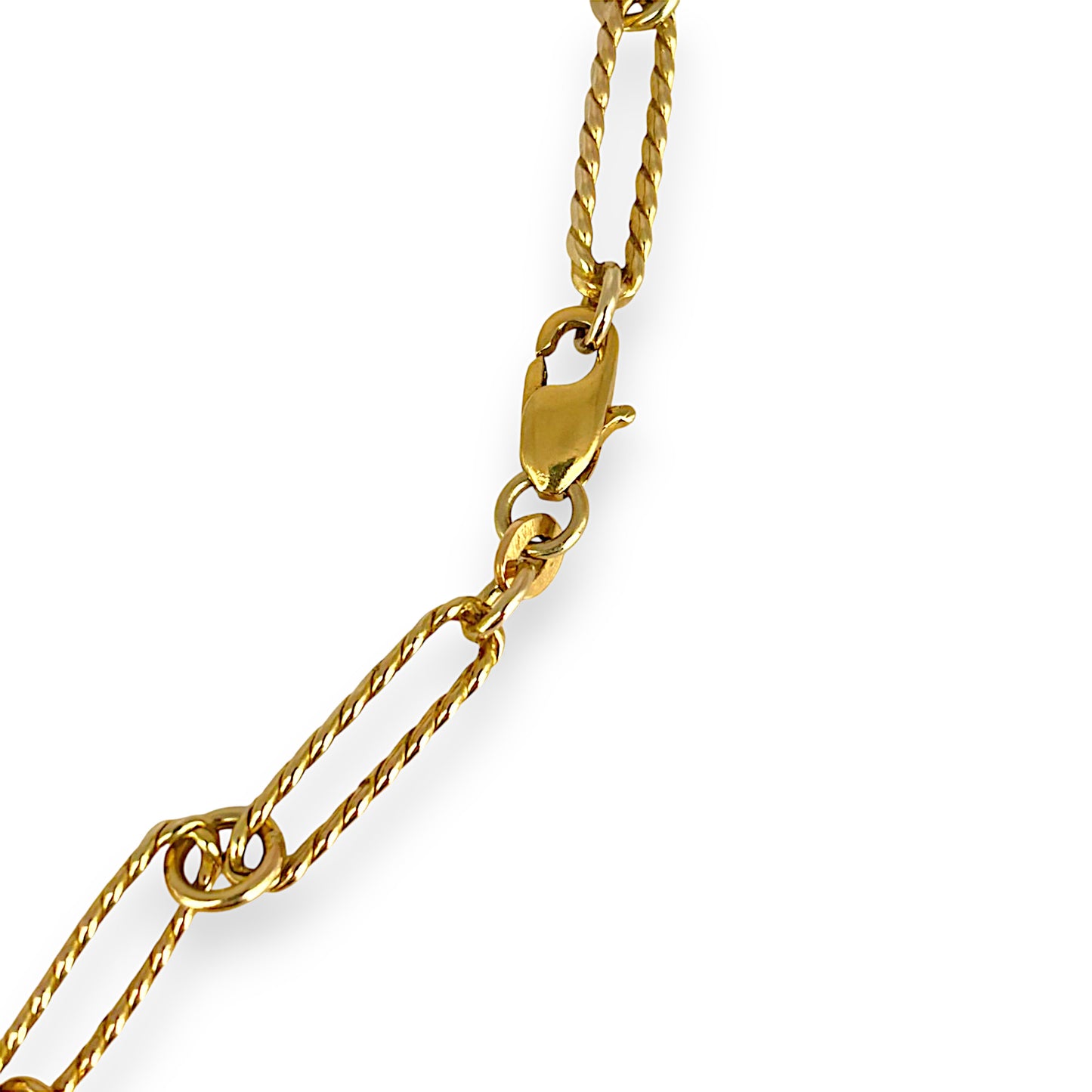 GOLD DEAL | FLASH SALE 9ct Gold Paper Clip Link Fob 45cm Chain Valuation $4,500