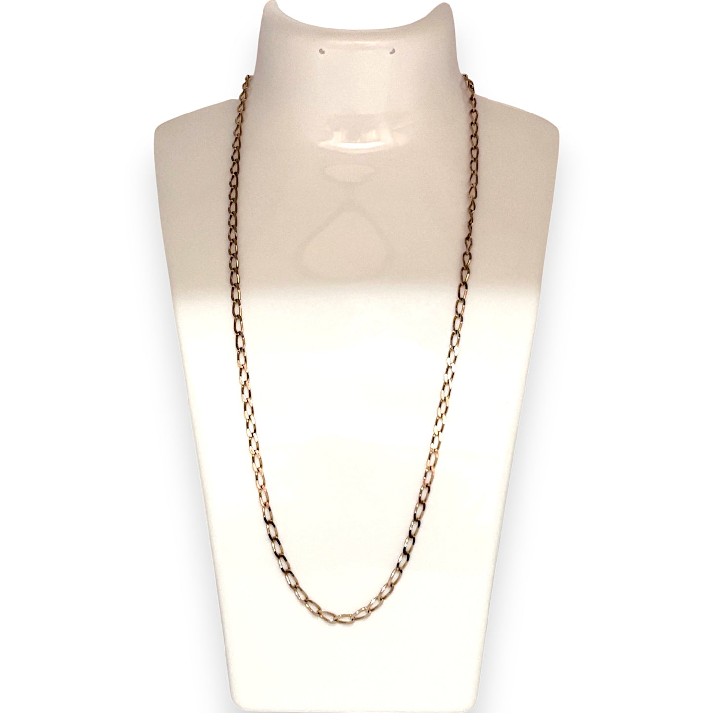GOLD DEAL | 9ct Gold Oval Link Solid Chain Length 45cm