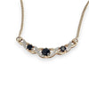GOLD DEAL | 9ct Gold Sapphire & Diamond Necklace Length 42cm