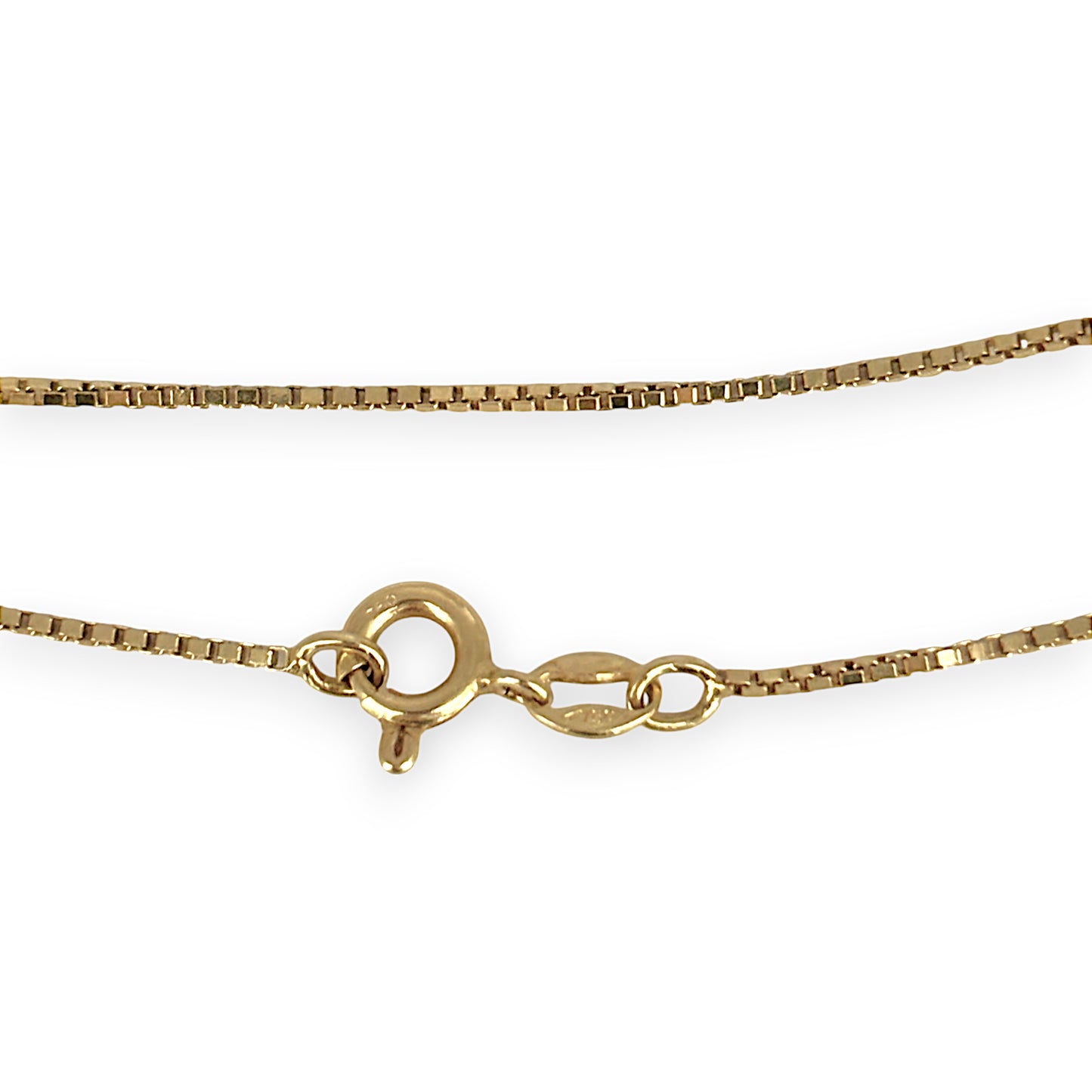 GOLD DEAL | 18ct (18K) Gold 40cm Solid Moon Cut Bead Chain