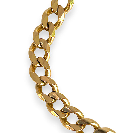 GOLD DEAL | 9ct (9K) Gold Solid Curb Bracelet Length 17.5cm