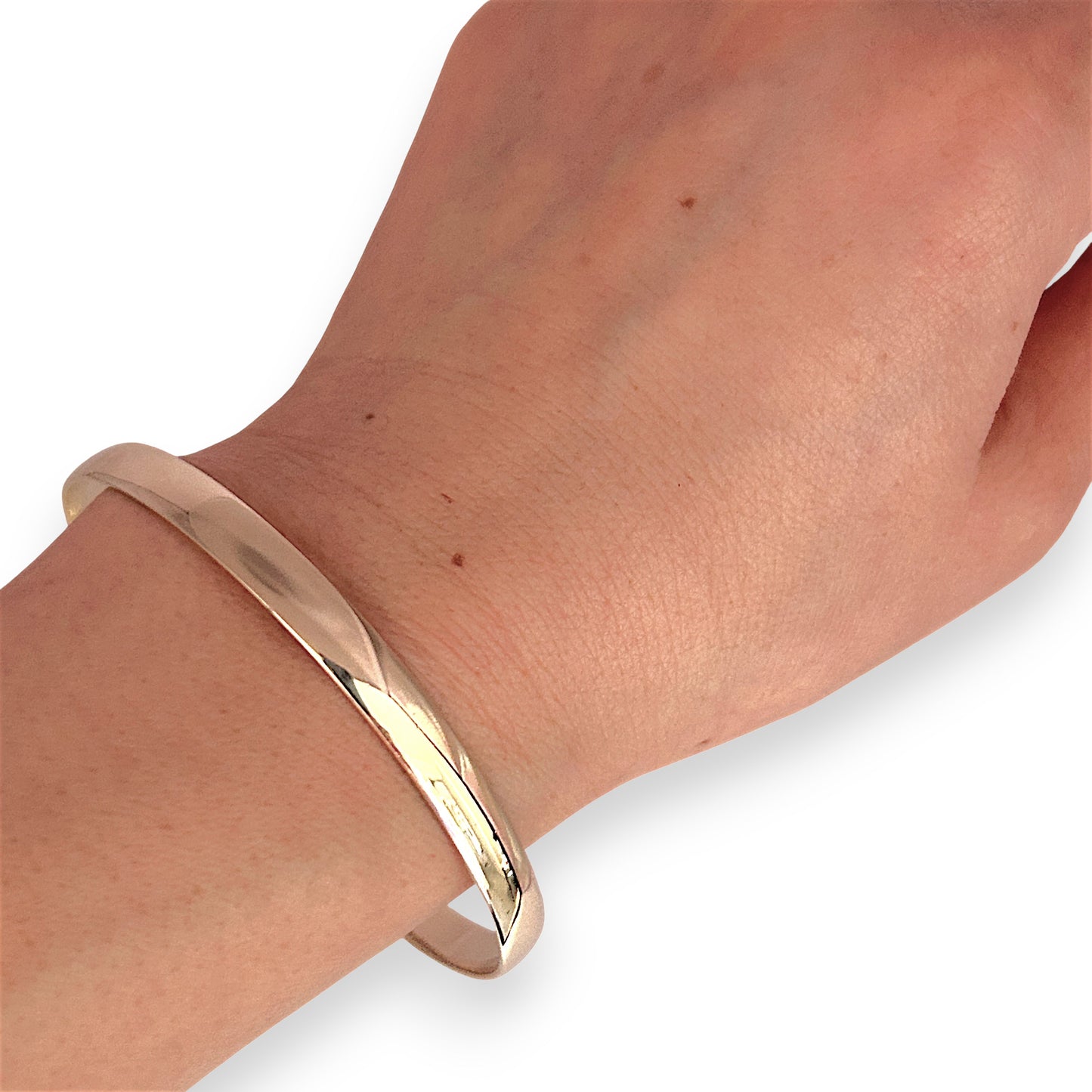 GOLD DEAL | FLASH SALE 9ct (9K) Gold Refurbished 64.8mm x 5.9mm Classic Solid Bangle