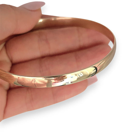 GOLD DEAL | 9ct (9K) Gold Refurbished 64.8mm x 5.9mm Classic Solid Bangle