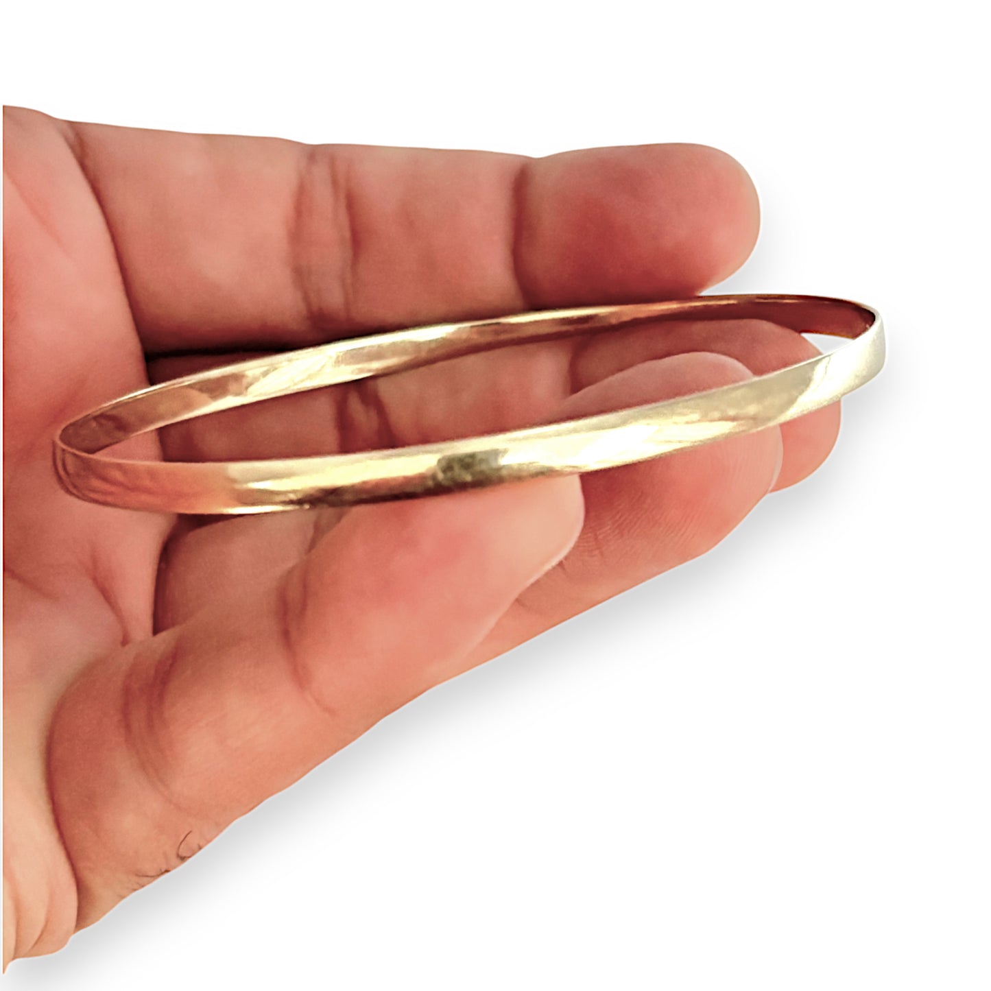 GOLD DEAL | 9ct Gold Lightweight Slim Bangle Inner Diameter 71.4mm