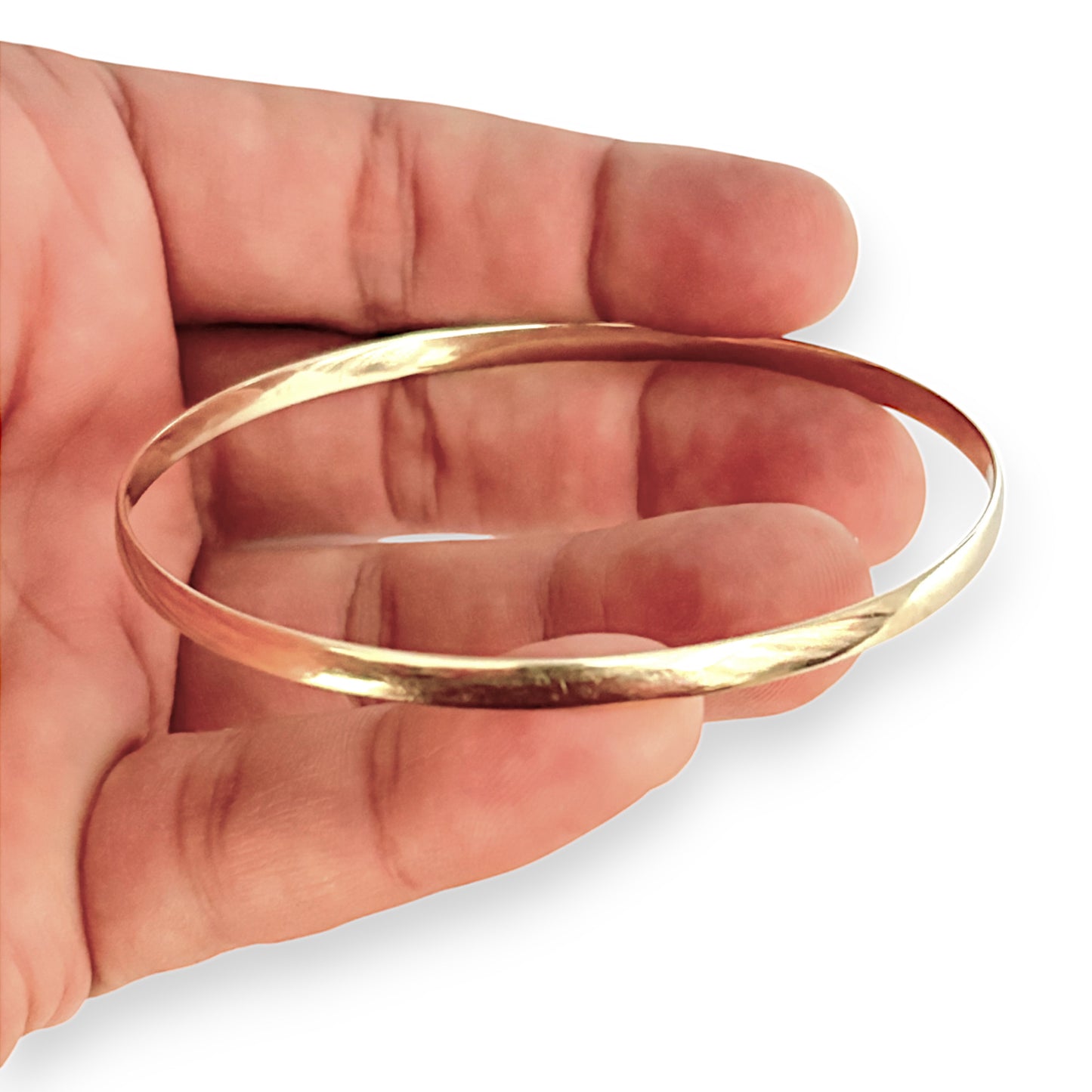 GOLD DEAL | 9ct Gold Lightweight Slim Bangle Inner Diameter 71.4mm
