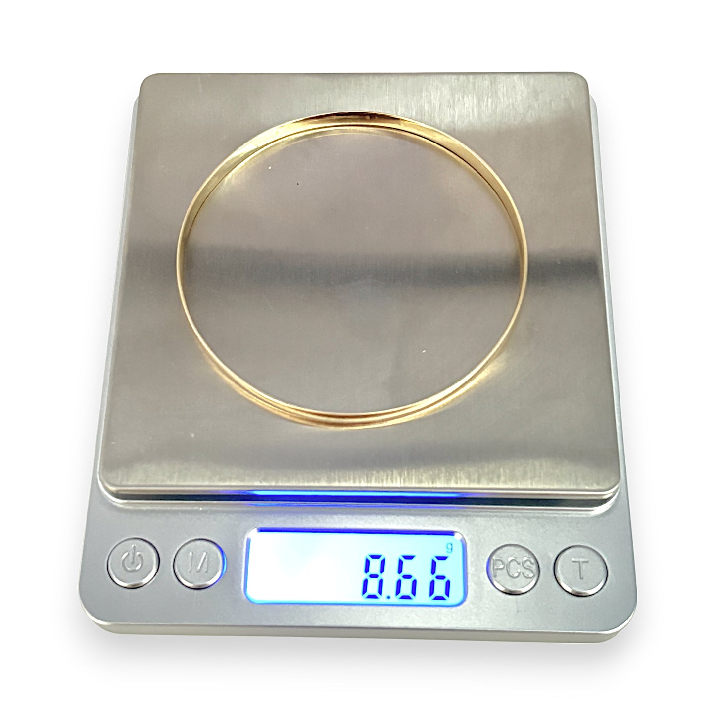 GOLD DEAL | 9ct Gold Lightweight Slim Bangle Inner Diameter 71.4mm
