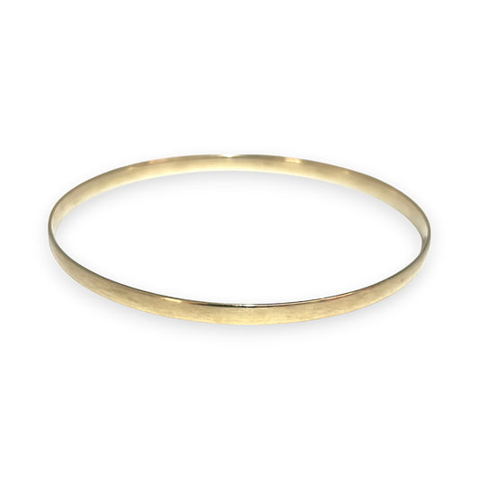 GOLD DEAL | 9ct Gold Lightweight Slim Bangle Inner Diameter 71.4mm