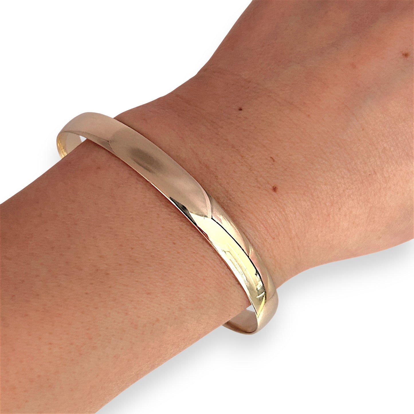 GOLD DEAL | 9ct (9K) Gold Refurbished Elemental Plain Solid Bangle Valuation $3,550