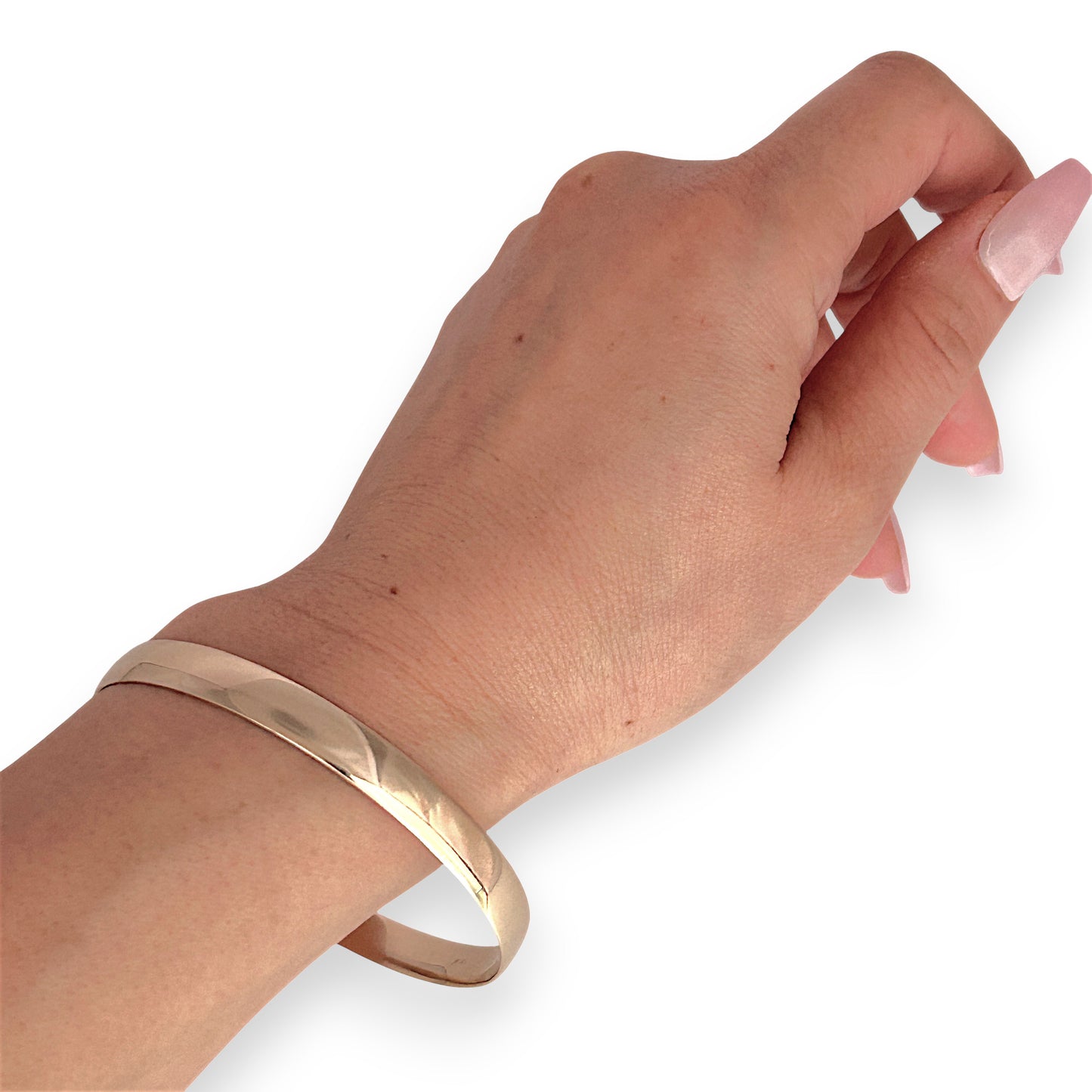 GOLD DEAL | 9ct (9K) Gold Refurbished Elemental Plain Solid Bangle Valuation $3,550