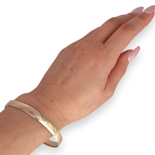 GOLD DEAL | 9ct (9K) Gold Refurbished Elemental Plain Solid Bangle Valuation $3,550