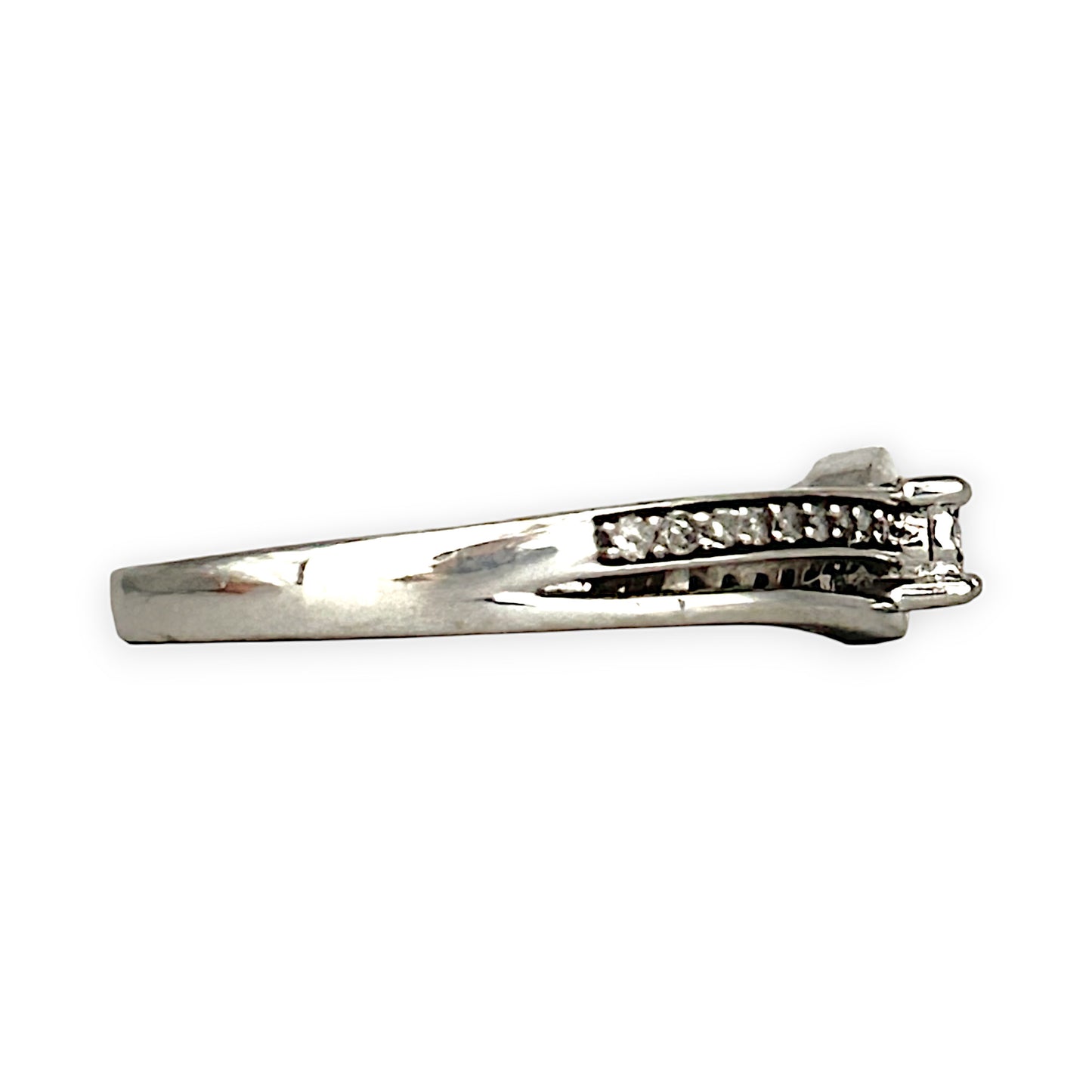GOLD DEAL | 10ct (10K) MICHAEL HILL White Gold Double Row Ring with Diamond