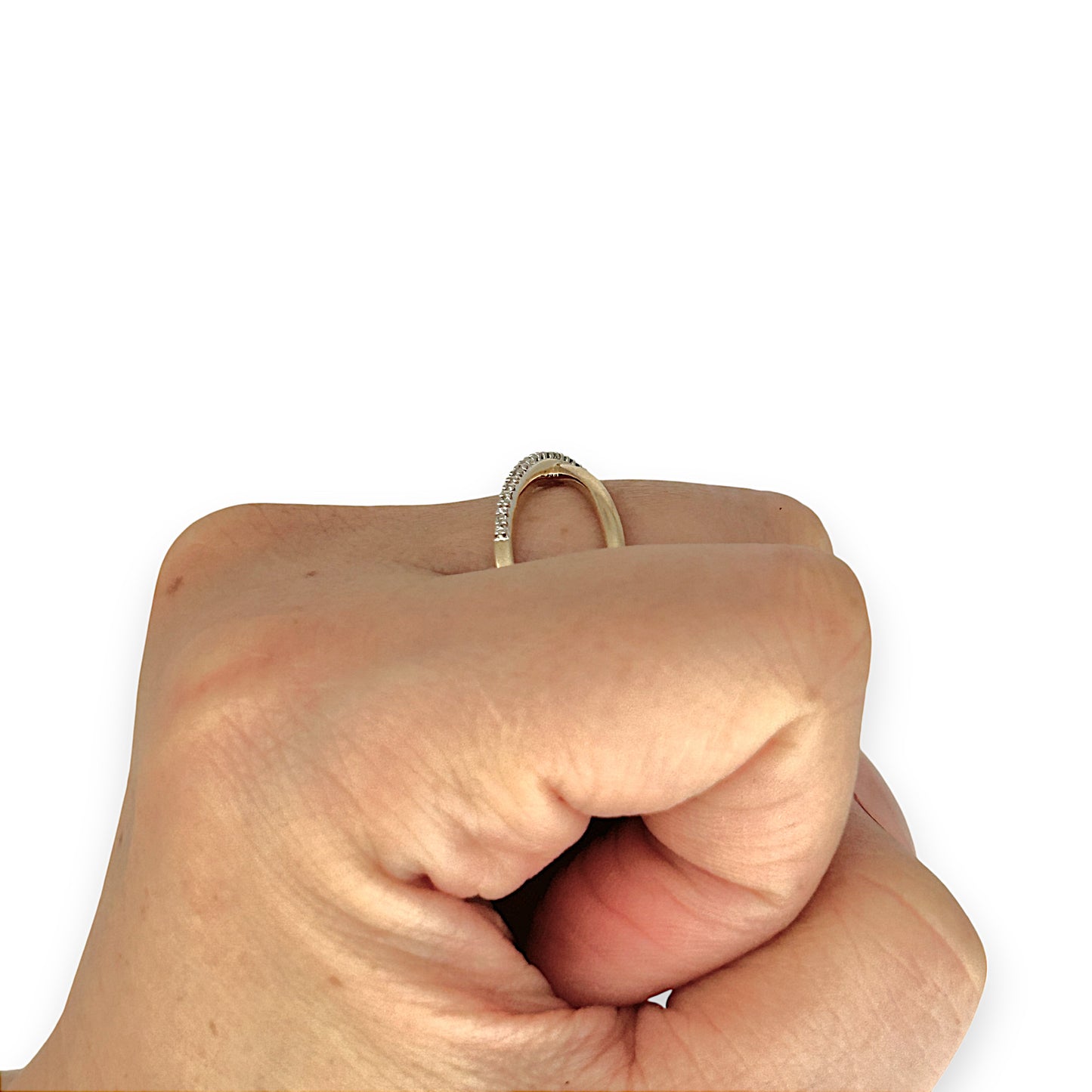 GOLD DEAL | 10ct (10K) Gold MICHAEL HILL Crossover Ring with Diamonds
