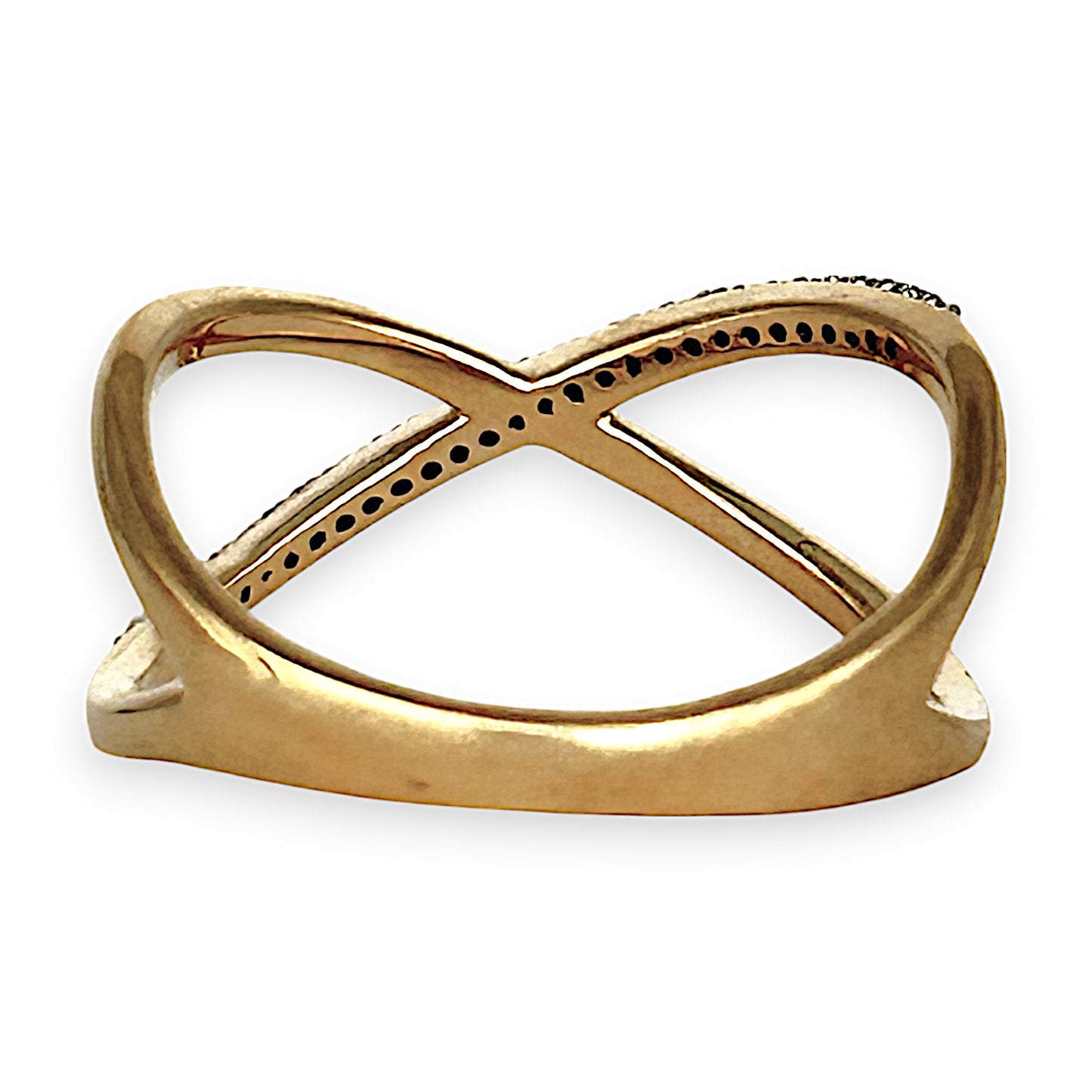 GOLD DEAL | 10ct (10K) Gold MICHAEL HILL Crossover Ring with Diamonds