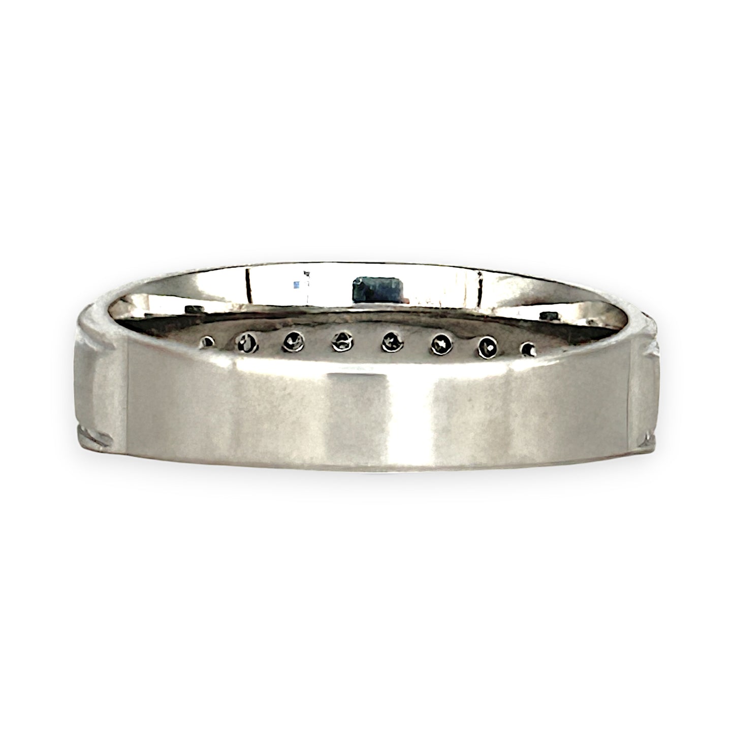GOLD DEAL | 10ct (10K) White Gold Luminous Band with Diamond