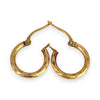 GOLD DEAL | 10K Gold MICHAEL HILL 13.9mm Dimple Hoop Earrings