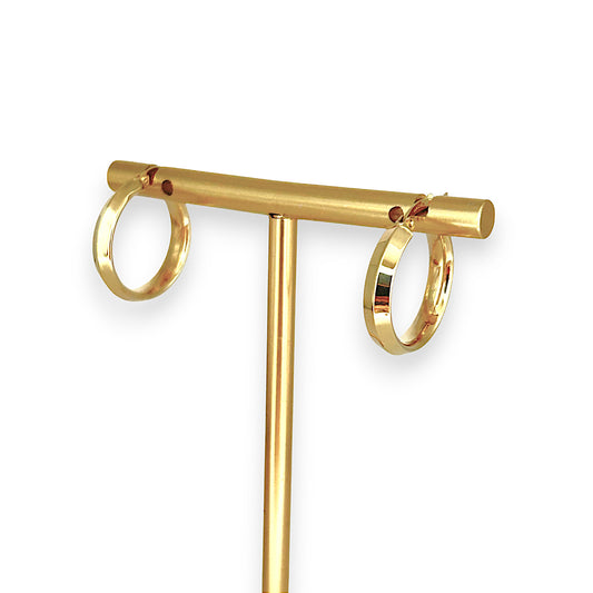 GOLD DEAL | 10K Gold MICHAEL HILL 19mm Mountain Tip Hoop Earrings