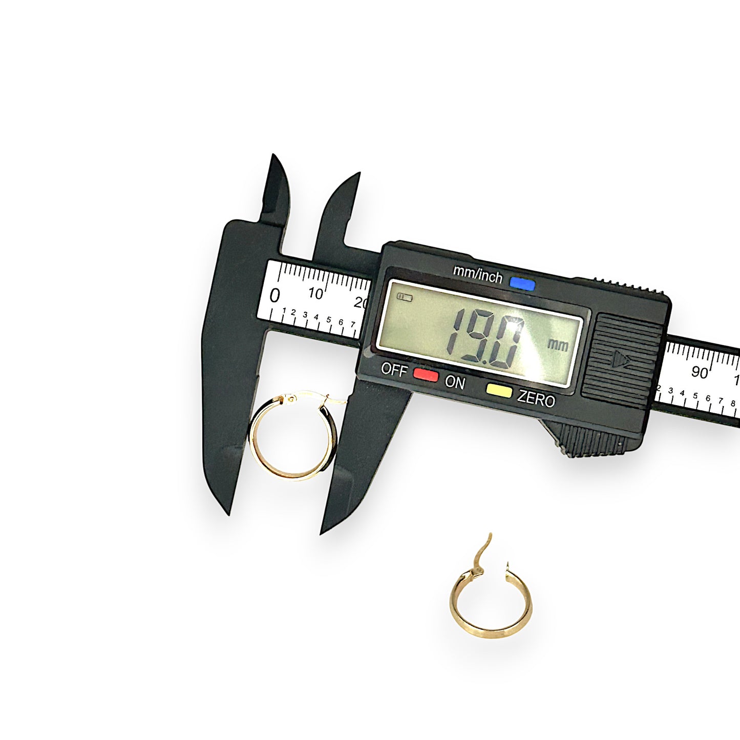 GOLD DEAL | 10K Gold MICHAEL HILL 19mm Mountain Tip Hoop Earrings