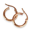 GOLD DEAL | 10ct (10K) Rose Gold 13.7mm Timeless Classic Hoop Earrings