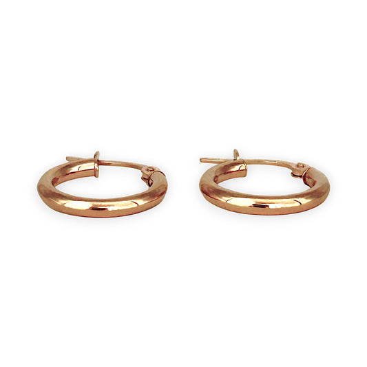 GOLD DEAL | 10ct (10K) Rose Gold 13.7mm Timeless Classic Hoop Earrings