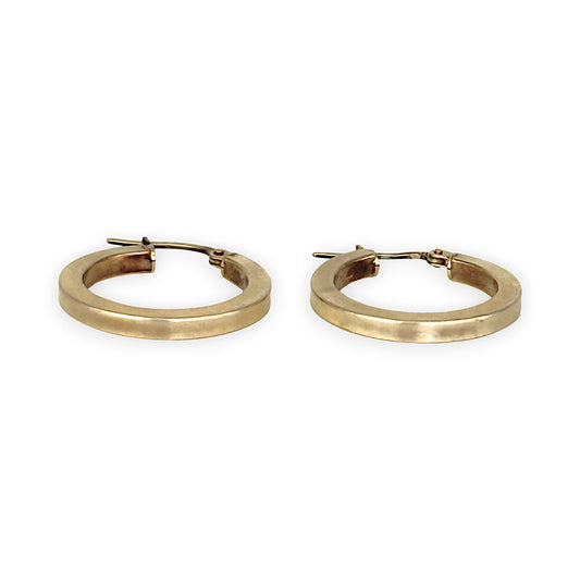 XMAS DEAL | 10kt Gold MICHAEL HILL 19.5mm Square Edge Hoop Earrings