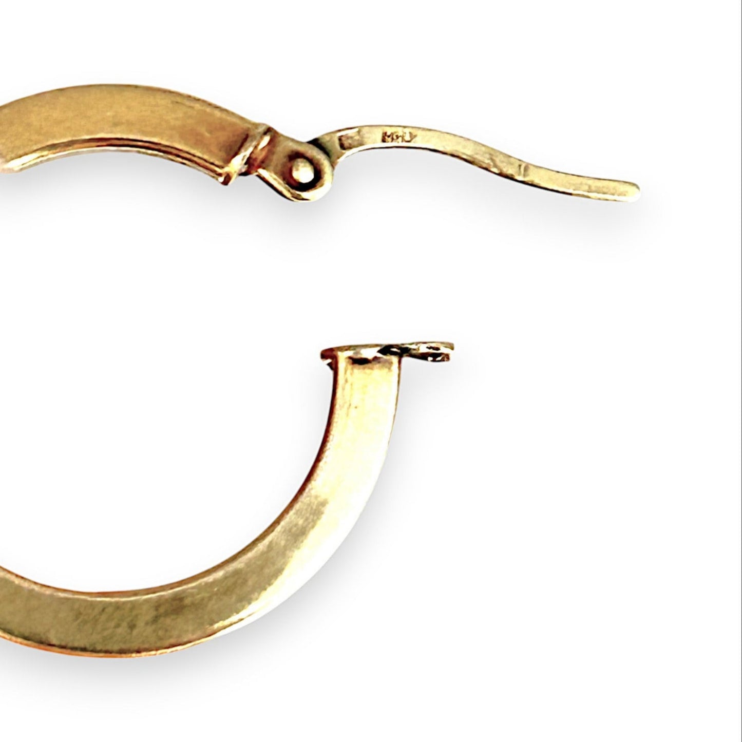 GOLD DEAL | 10ct (10K) Gold MICHAEL HILL 19.5mm Square Edge Hoop Earrings